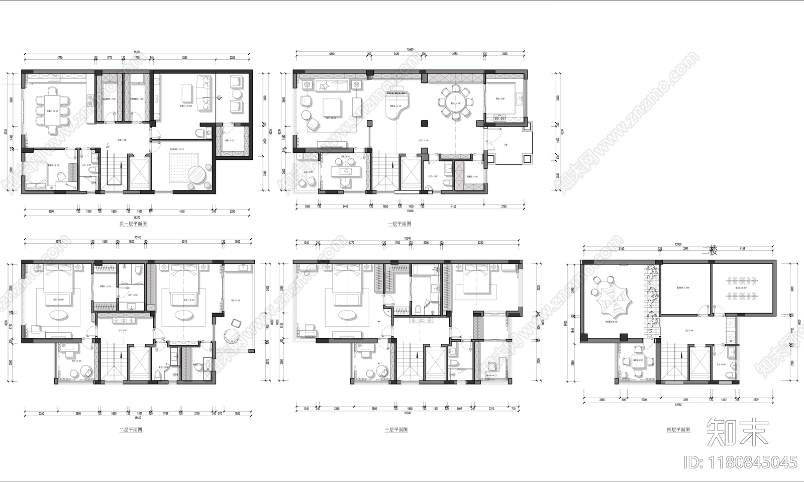 别墅施工图下载【ID:1180845045】