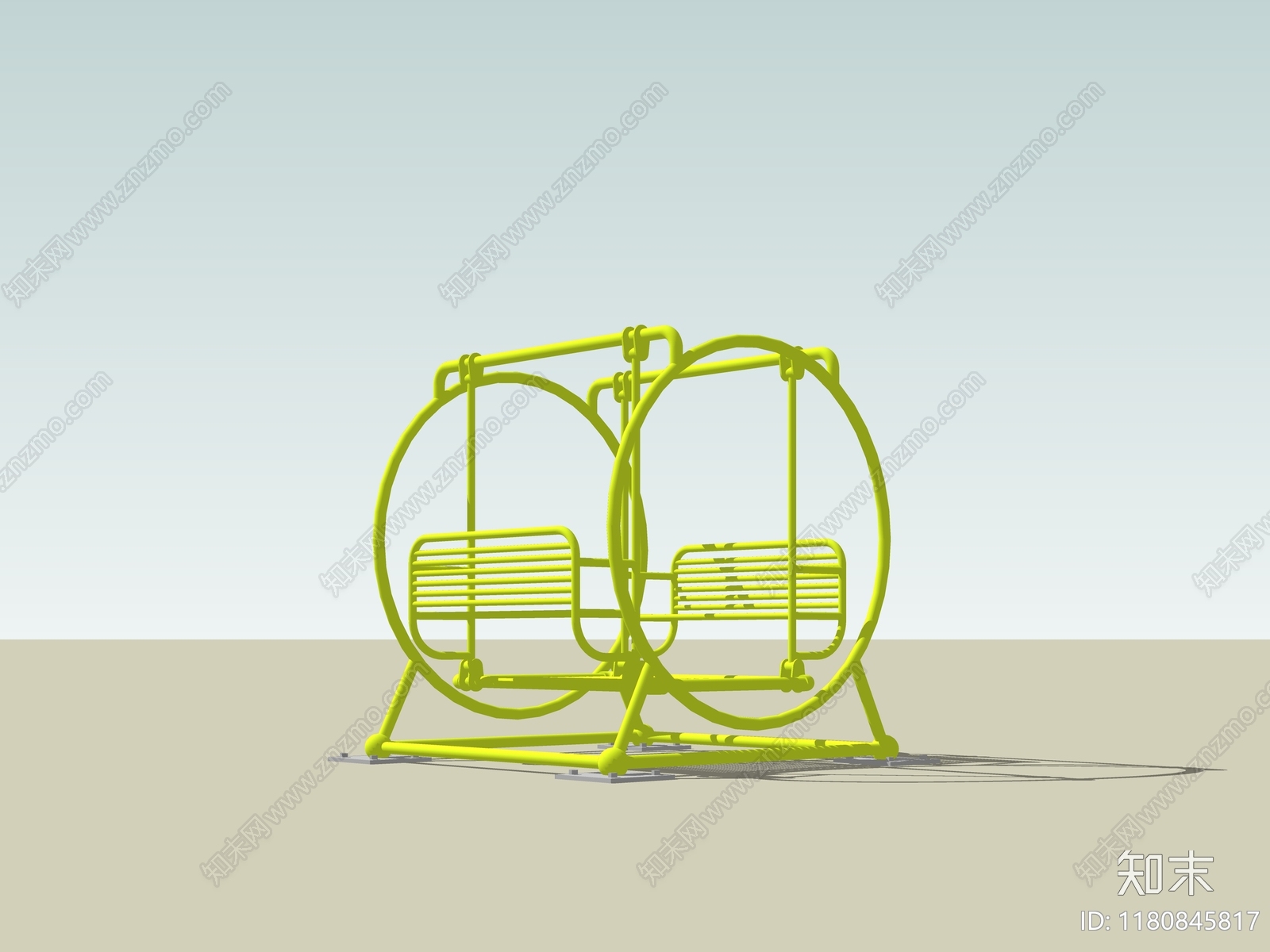 现代简约秋千SU模型下载【ID:1180845817】