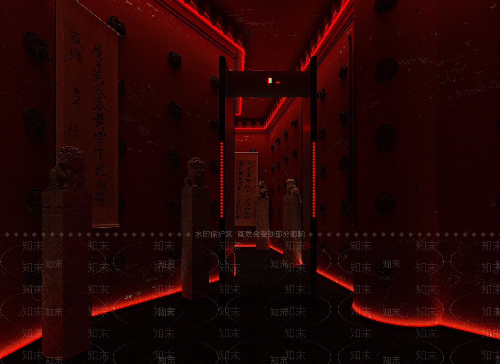 现代中式酒吧3D模型下载【ID:1180890318】