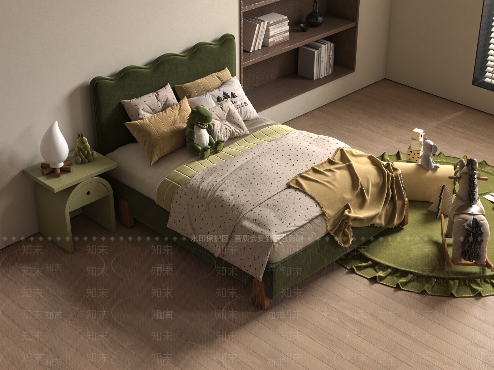 儿童床3D模型下载【ID:1180858091】