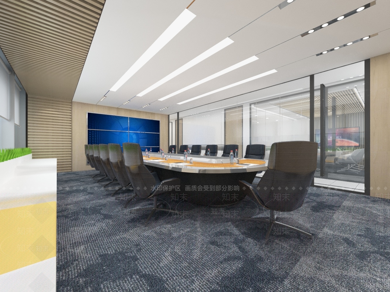 现代会议室3D模型下载【ID:1180861966】