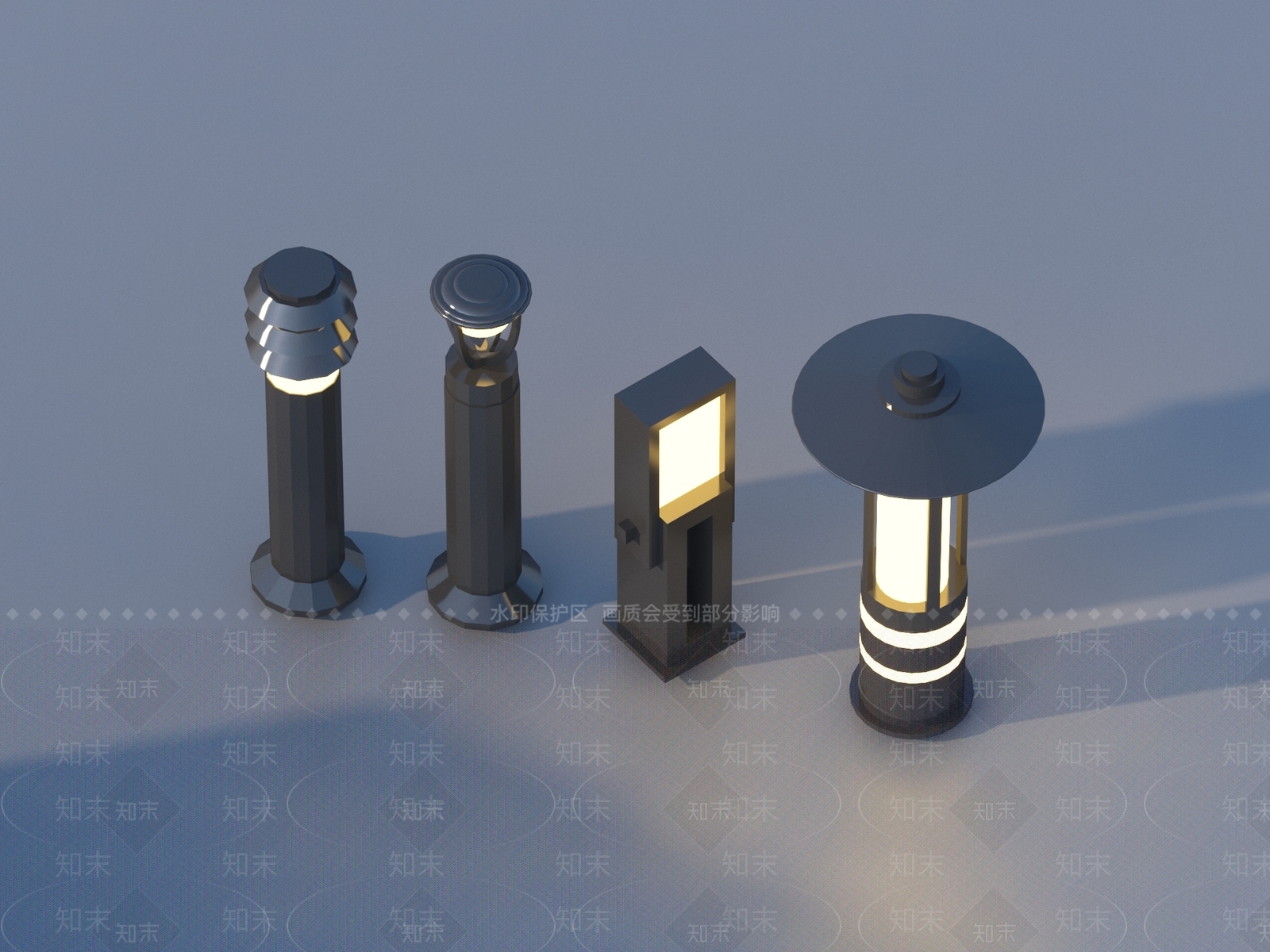 现代其他户外灯3D模型下载【ID:1180862550】