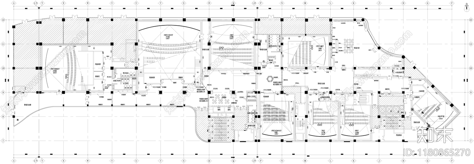 现代电影院cad施工图下载【ID:1180865270】