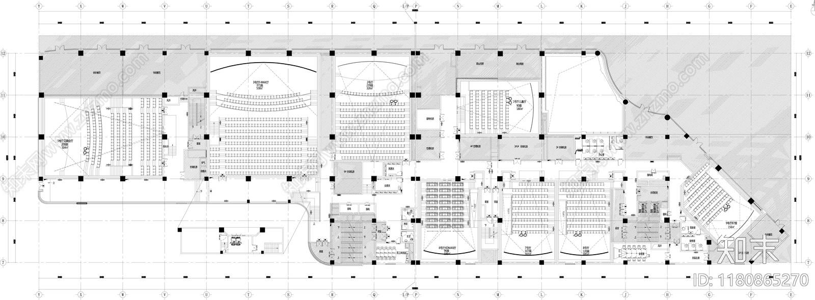 现代电影院cad施工图下载【ID:1180865270】