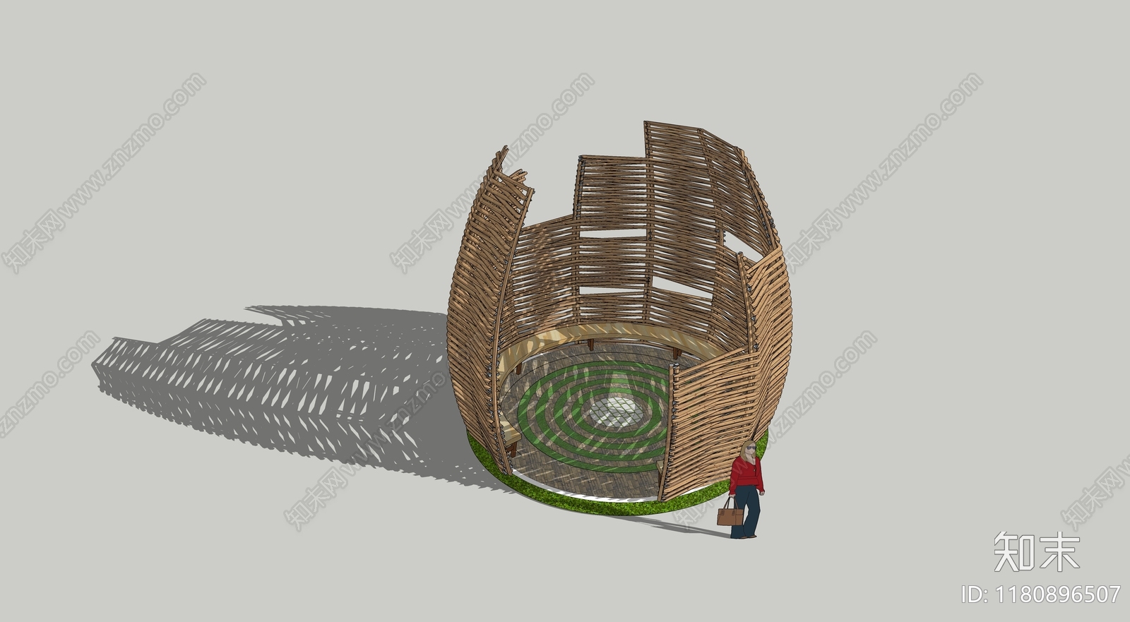 简约亭子SU模型下载【ID:1180896507】