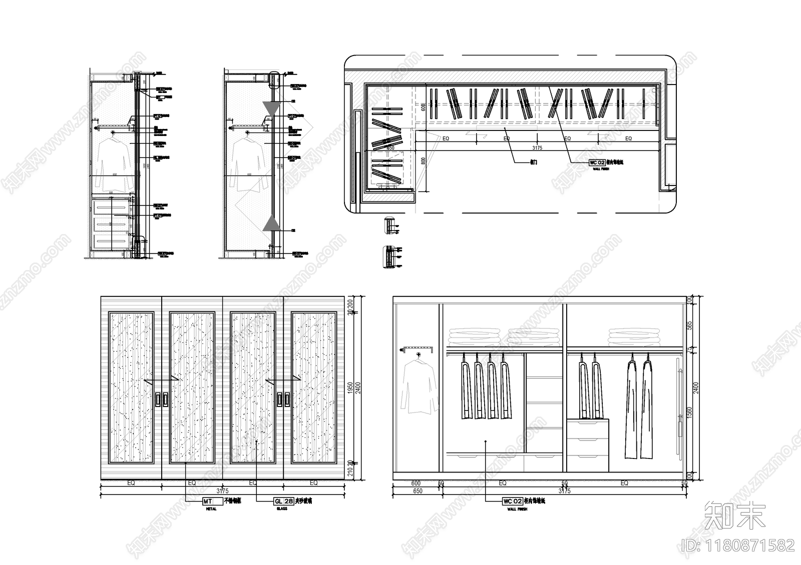 现代家具节点详图cad施工图下载【ID:1180871582】