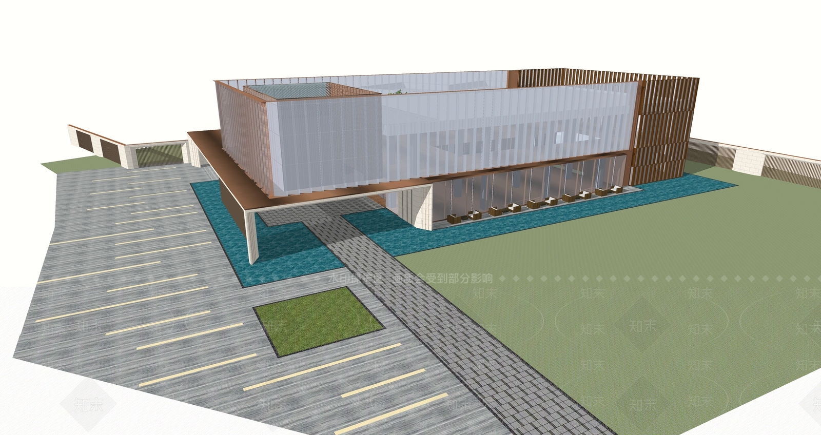 现代简约小公建SU模型下载【ID:1180872457】