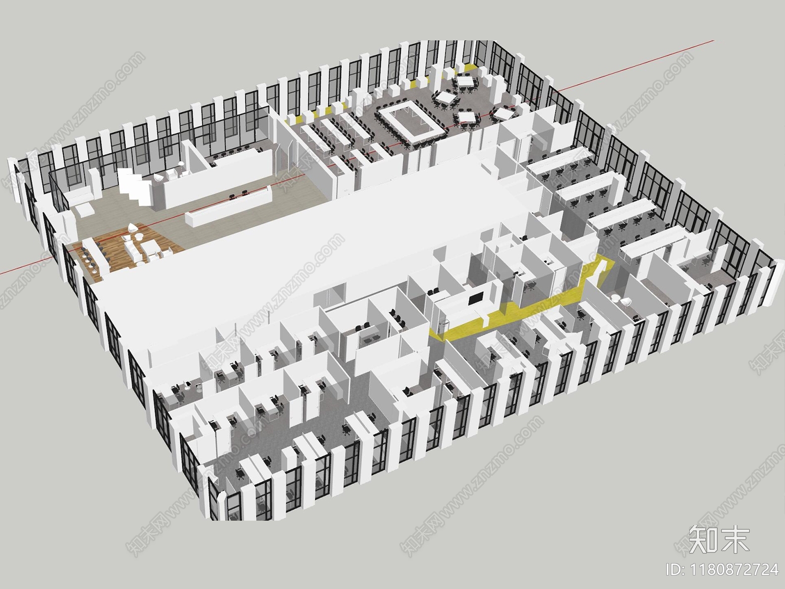 现代办公室SU模型下载【ID:1180872724】