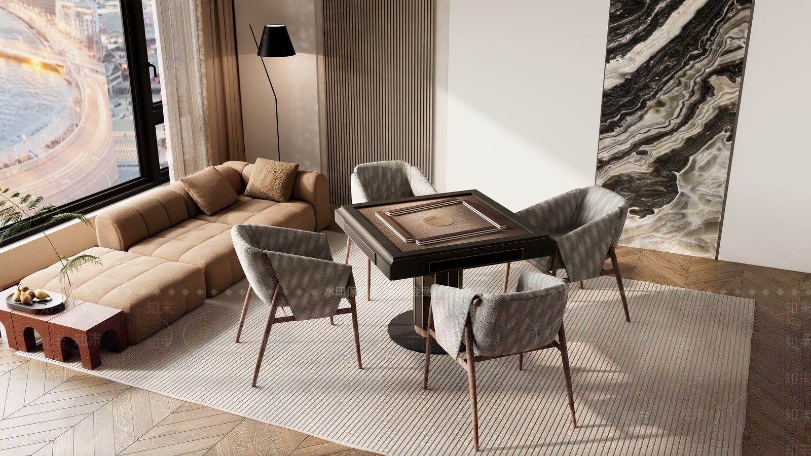 麻将桌3D模型下载【ID:1180872844】