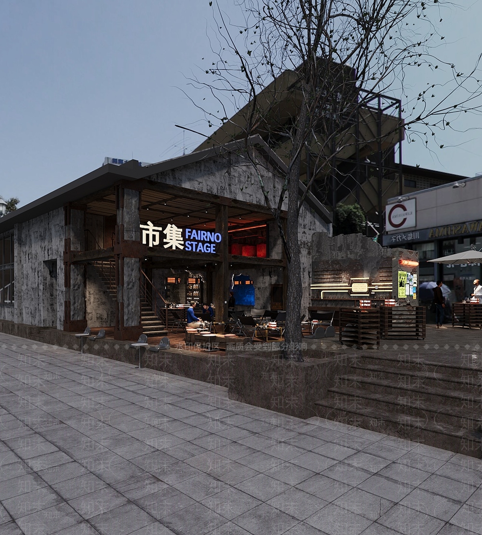现代侘寂酒馆3D模型下载【ID:1180894597】