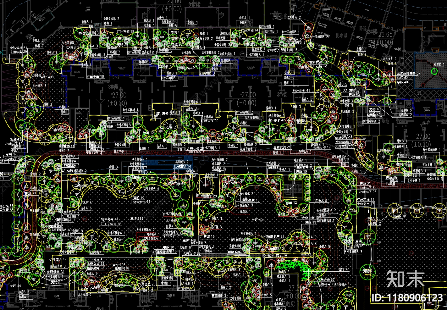 现代小区景观cad施工图下载【ID:1180906123】