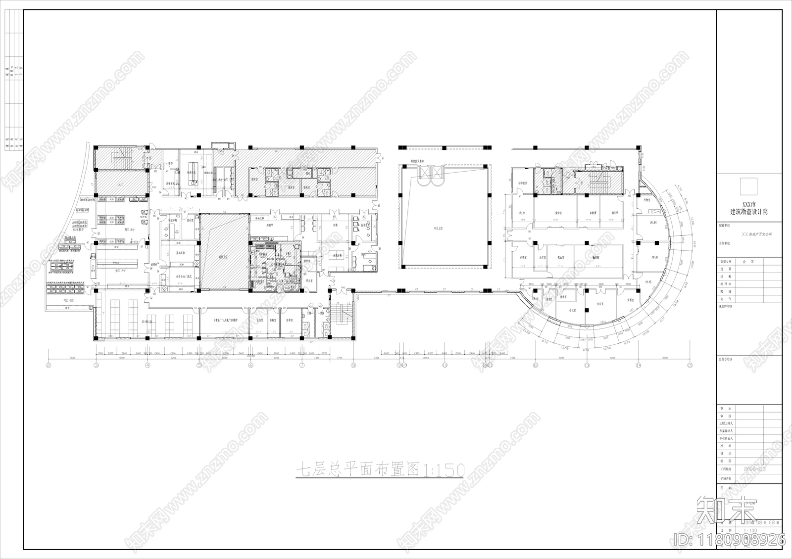 现代医院cad施工图下载【ID:1180908926】