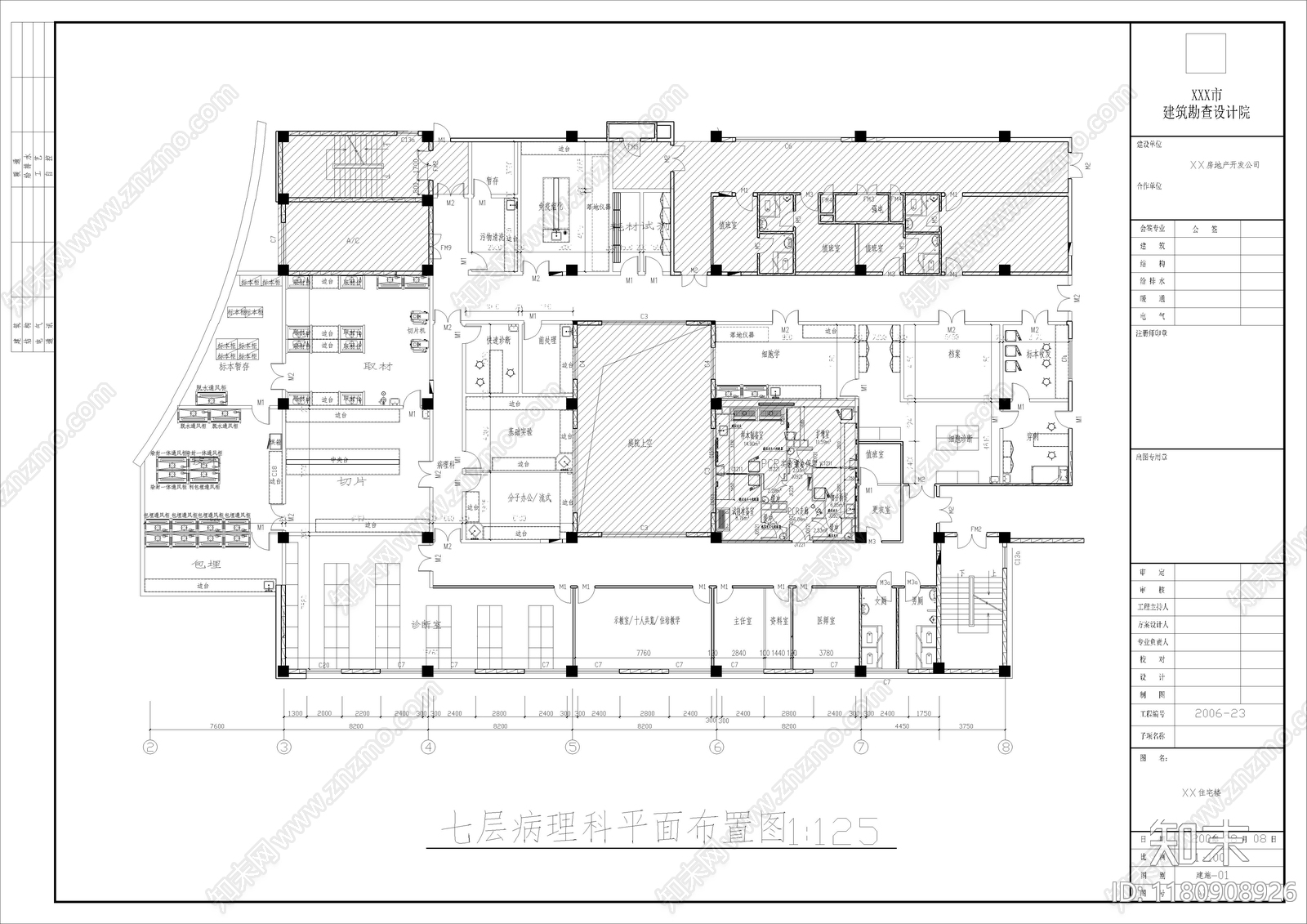 现代医院cad施工图下载【ID:1180908926】