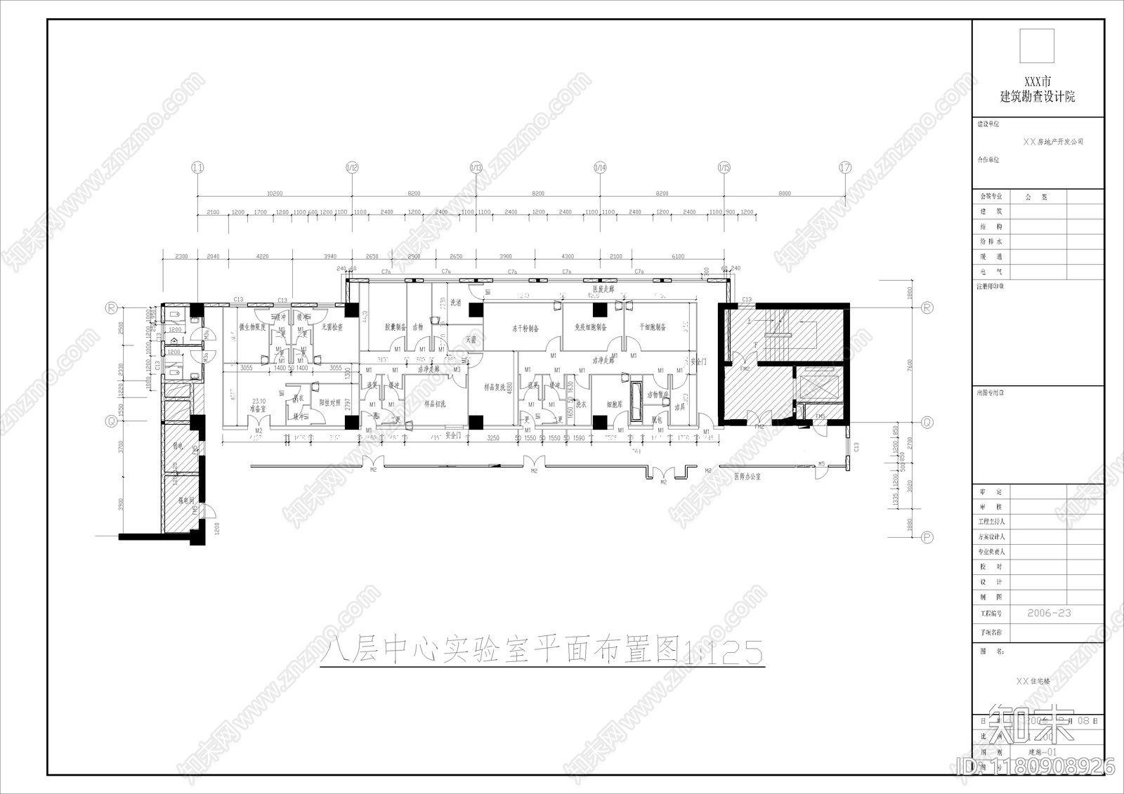 现代医院cad施工图下载【ID:1180908926】