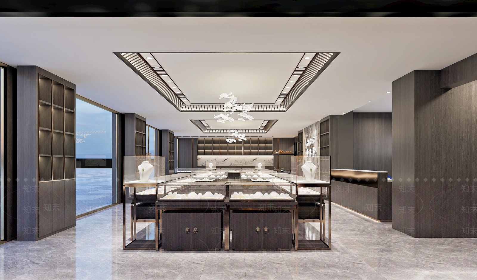 新中式中式珠宝店3D模型下载【ID:1180909833】