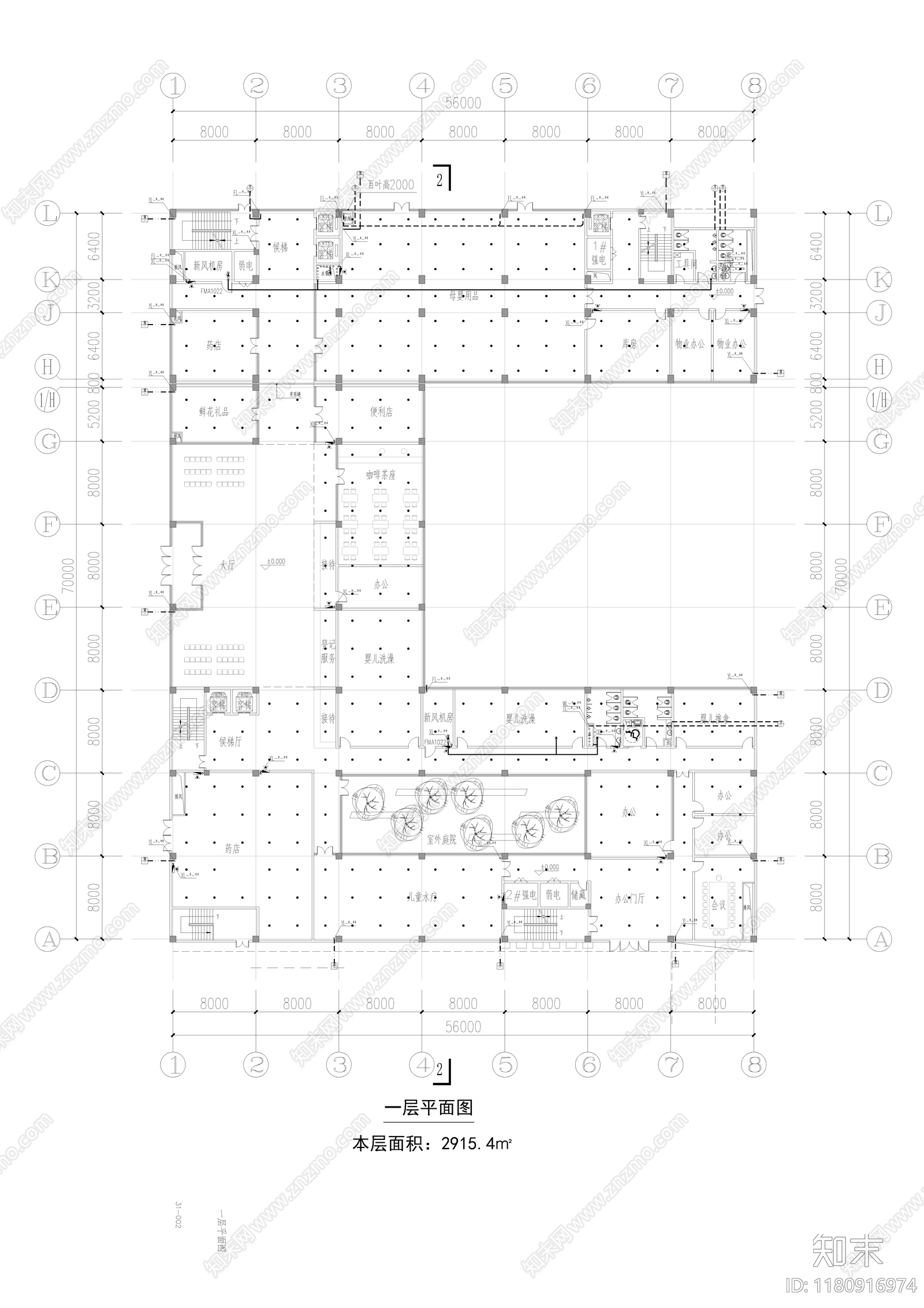 现代医院建筑施工图下载【ID:1180916974】