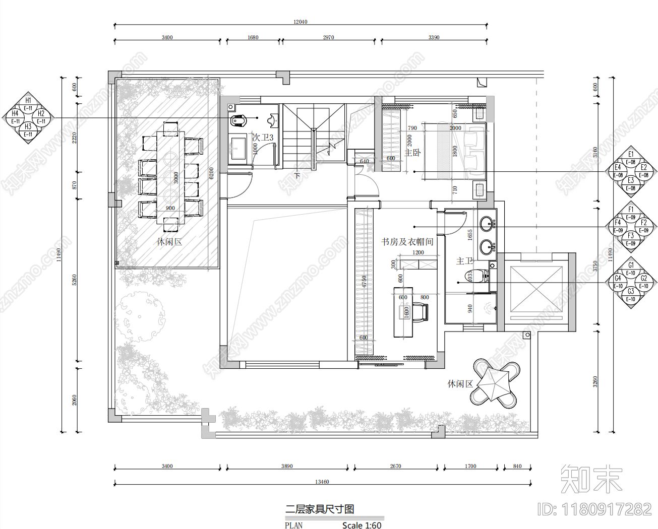 别墅cad施工图下载【ID:1180917282】