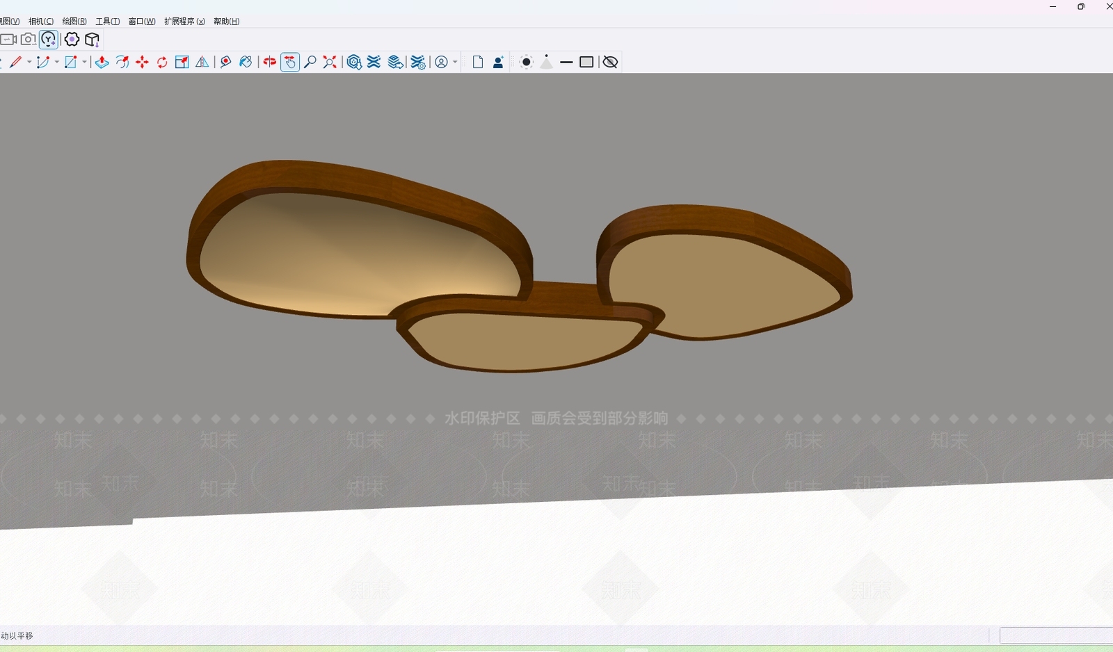 复古北欧吸顶灯SU模型下载【ID:1180917540】