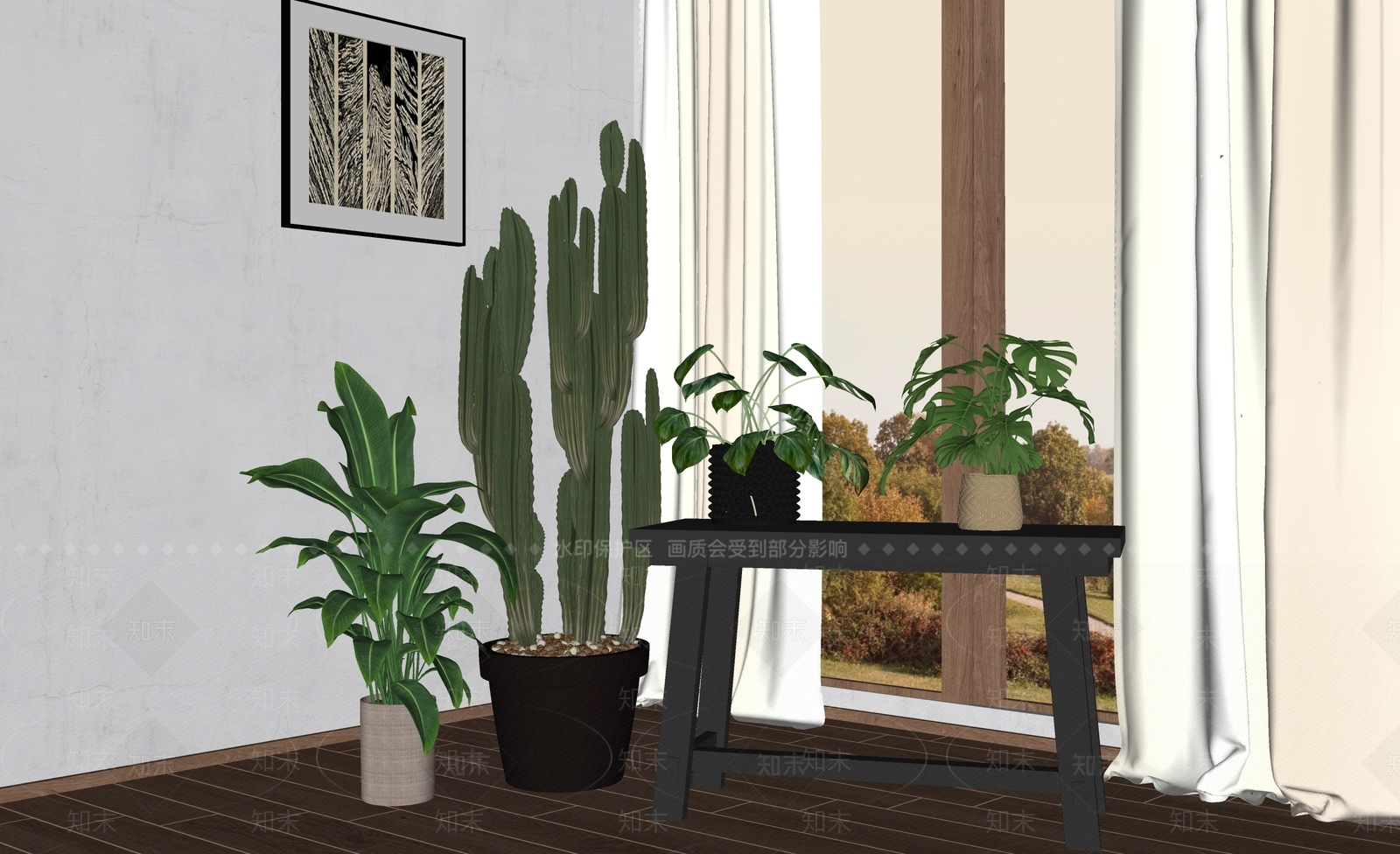 植物组合SU模型下载【ID:1180918222】