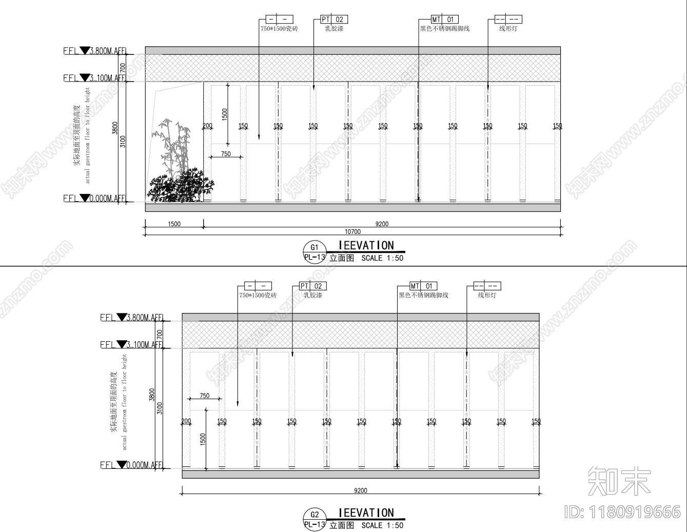 现代其他商业空间cad施工图下载【ID:1180919666】