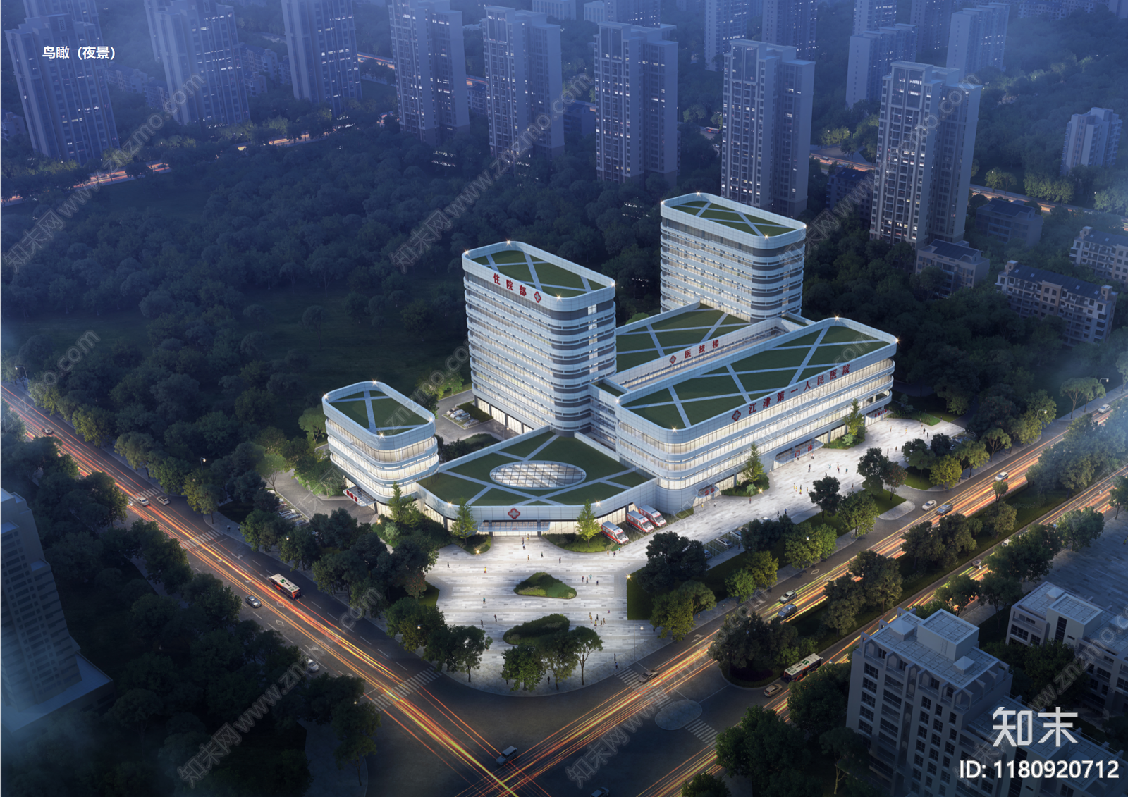 现代医院建筑cad施工图下载【ID:1180920712】