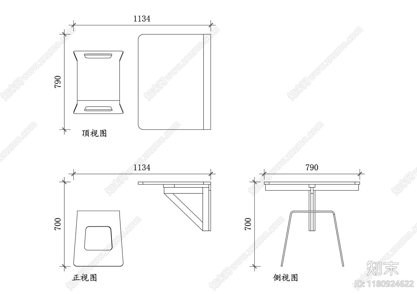 现代椅子施工图下载【ID:1180924622】