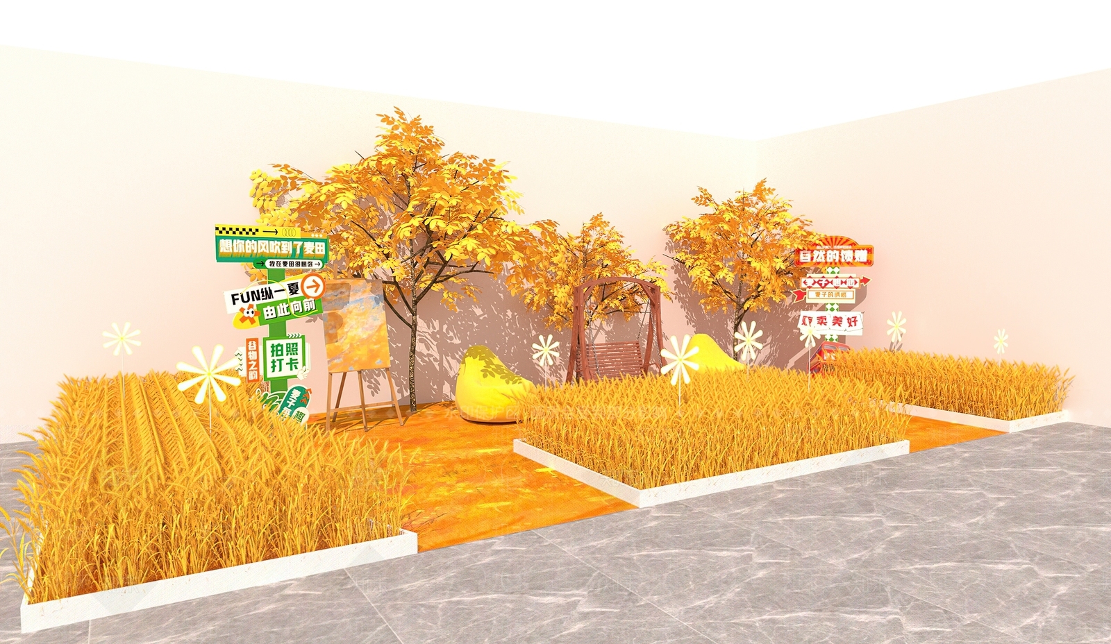 现代中式美陈3D模型下载【ID:1180925197】