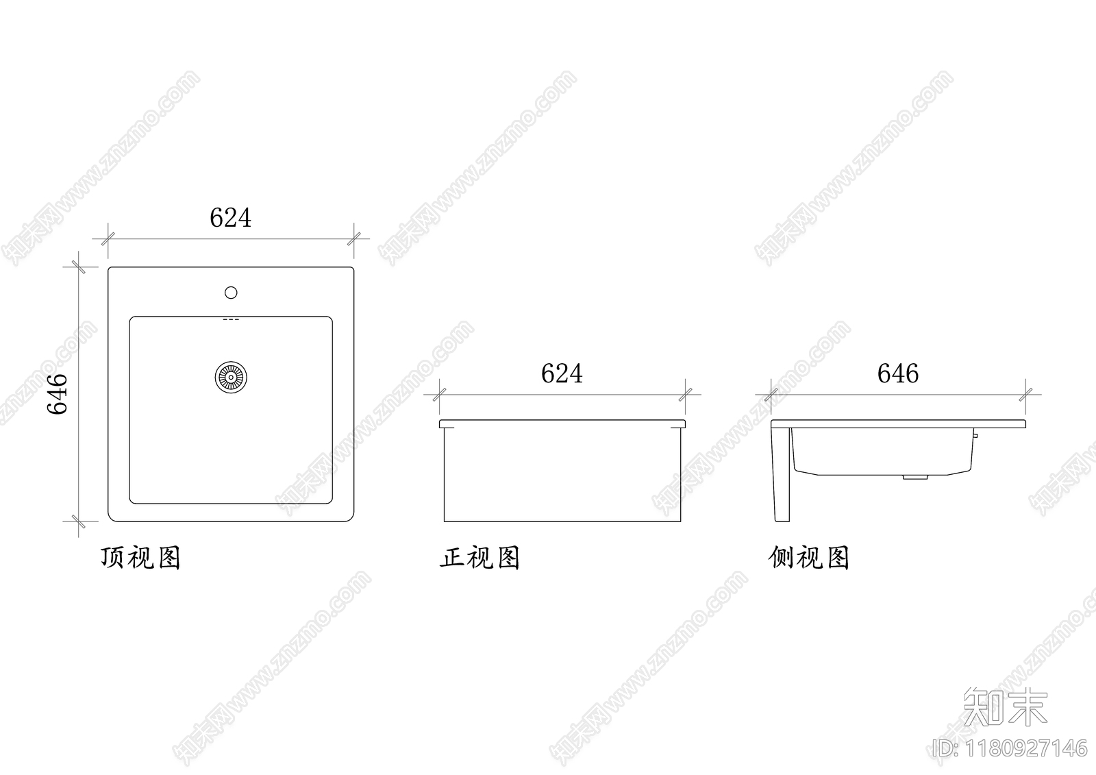 现代厨房设施cad施工图下载【ID:1180927146】