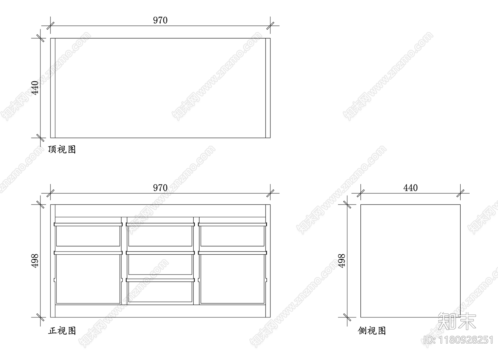 现代柜子cad施工图下载【ID:1180928251】