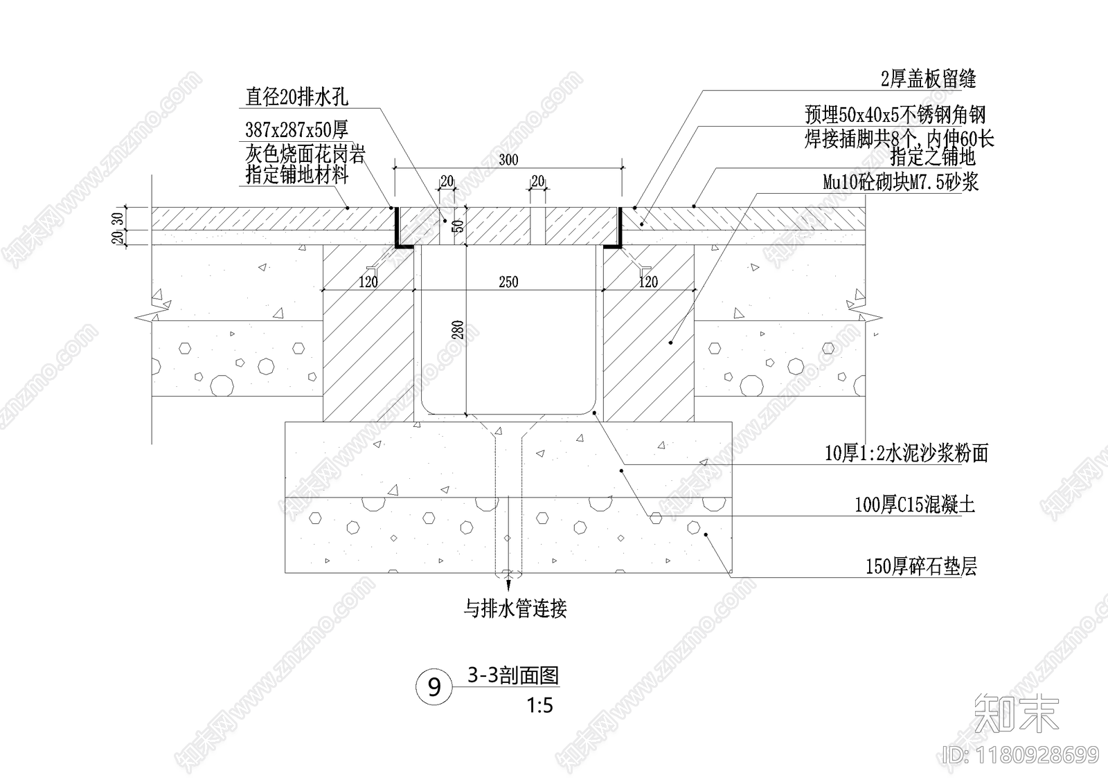 给排水节点详图cad施工图下载【ID:1180928699】