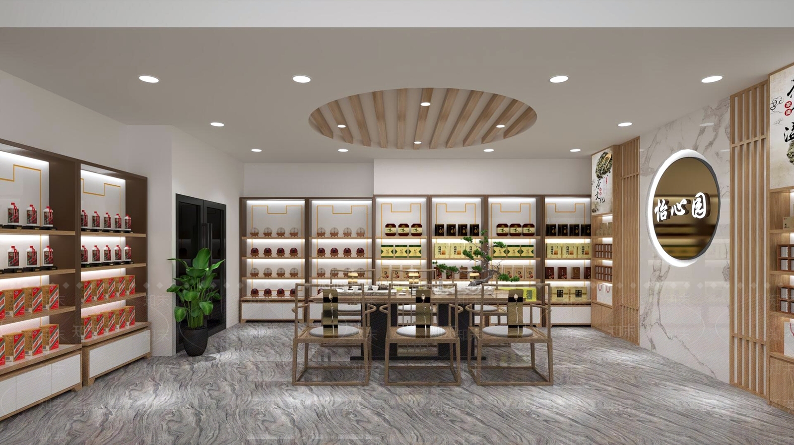 新中式茶叶店3D模型下载【ID:1180931296】