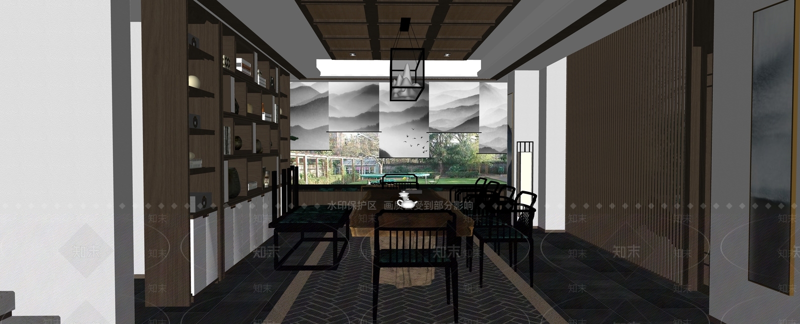 新中式其他店铺SU模型下载【ID:1180938774】