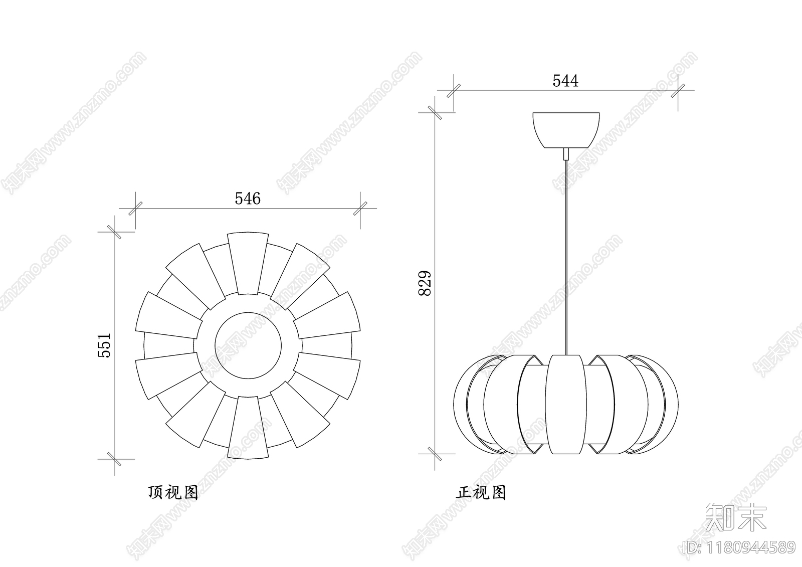 现代灯具图库cad施工图下载【ID:1180944589】