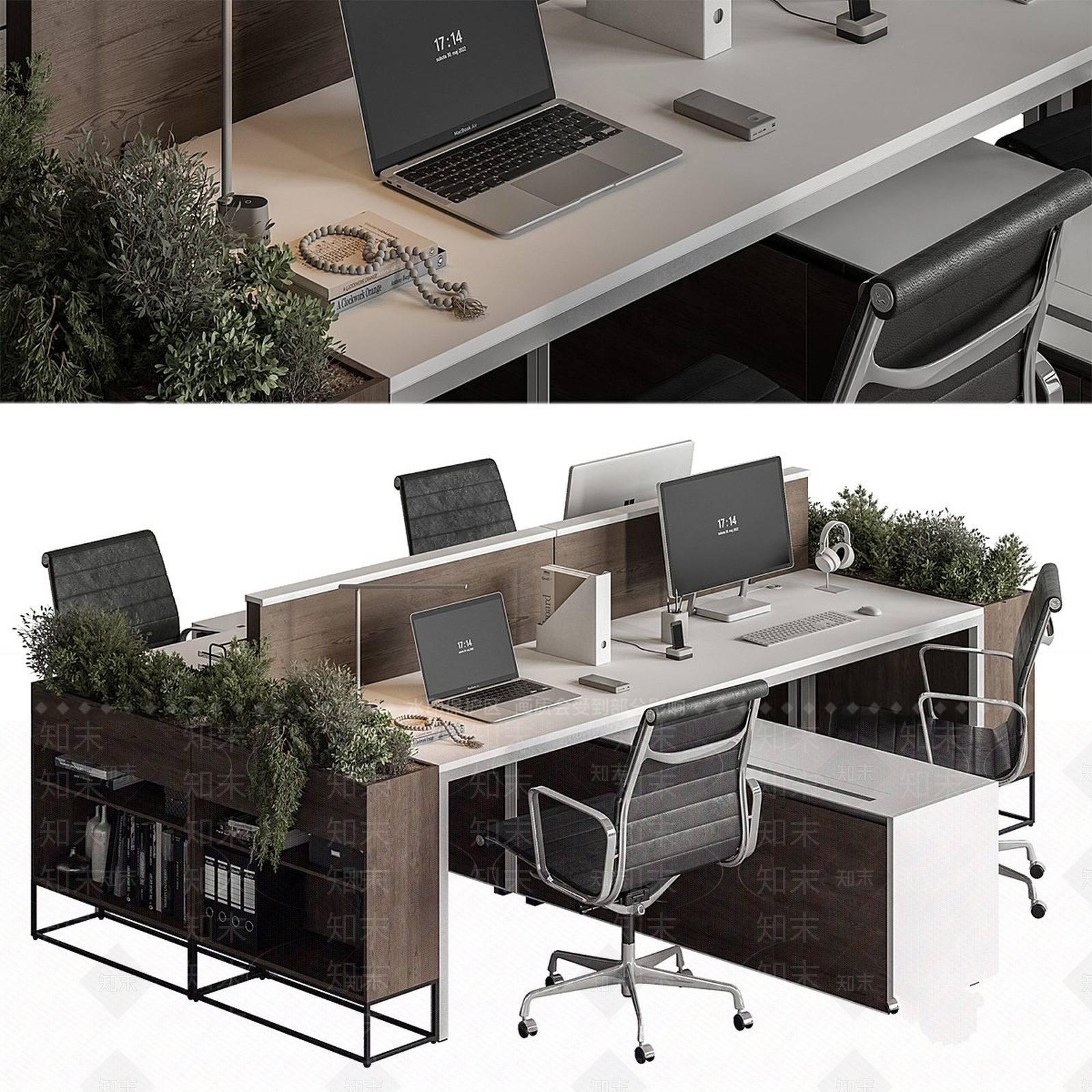 办公桌椅3D模型下载【ID:1180949939】