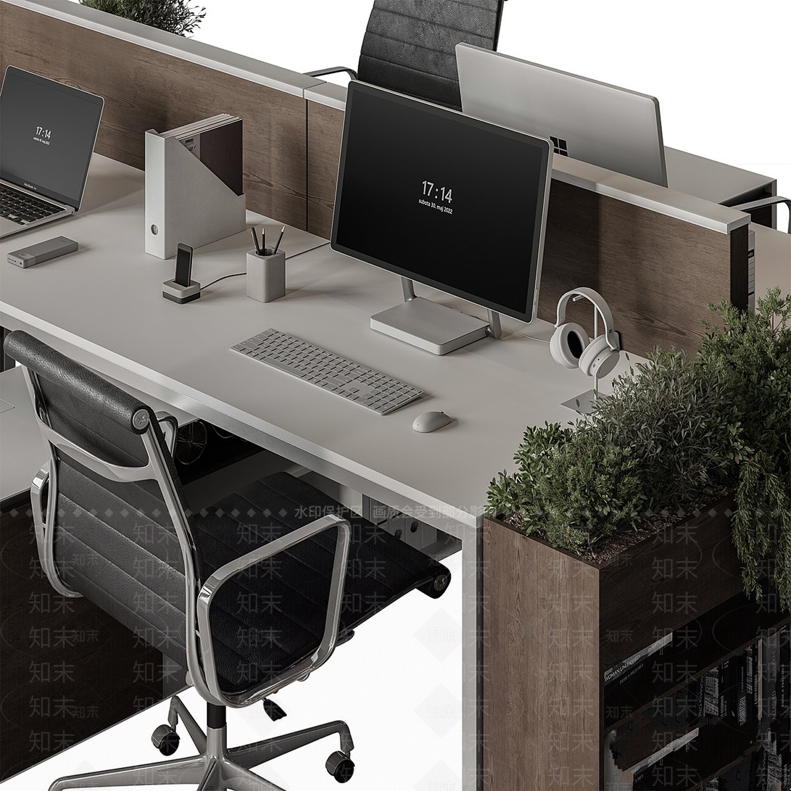 办公桌椅3D模型下载【ID:1180949939】