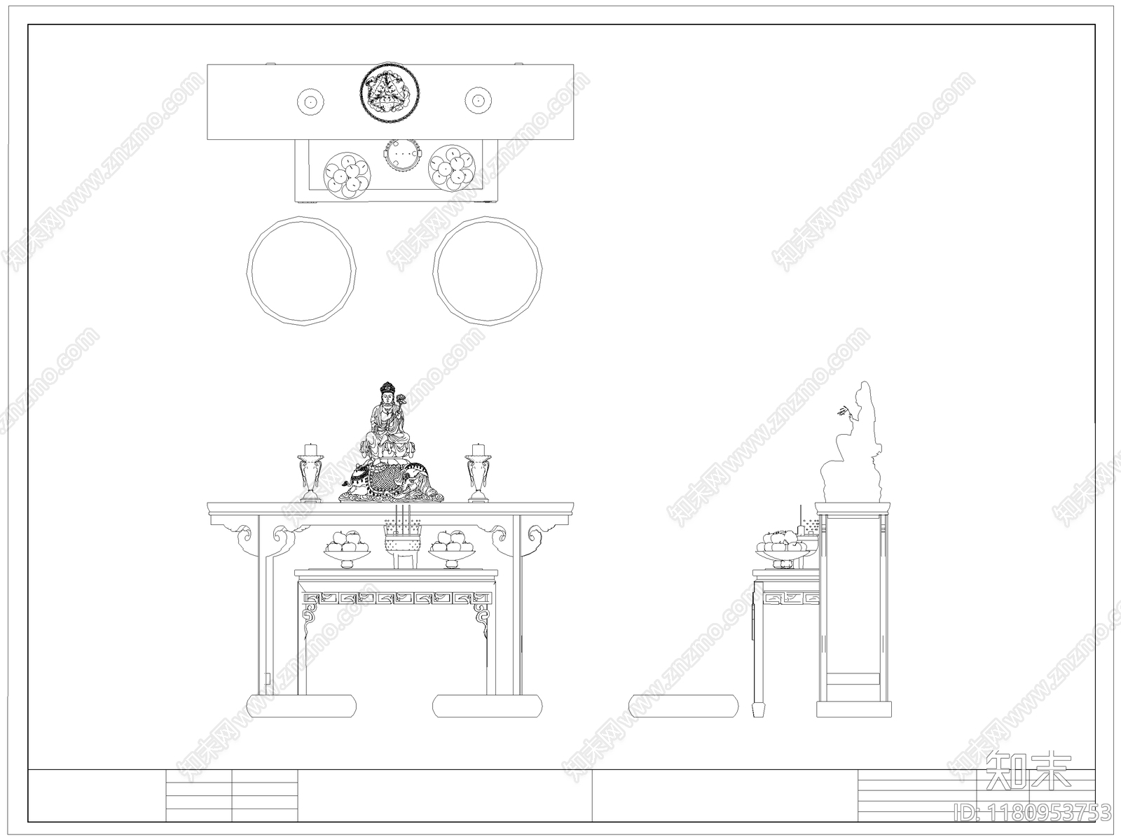 现代桌椅cad施工图下载【ID:1180953753】