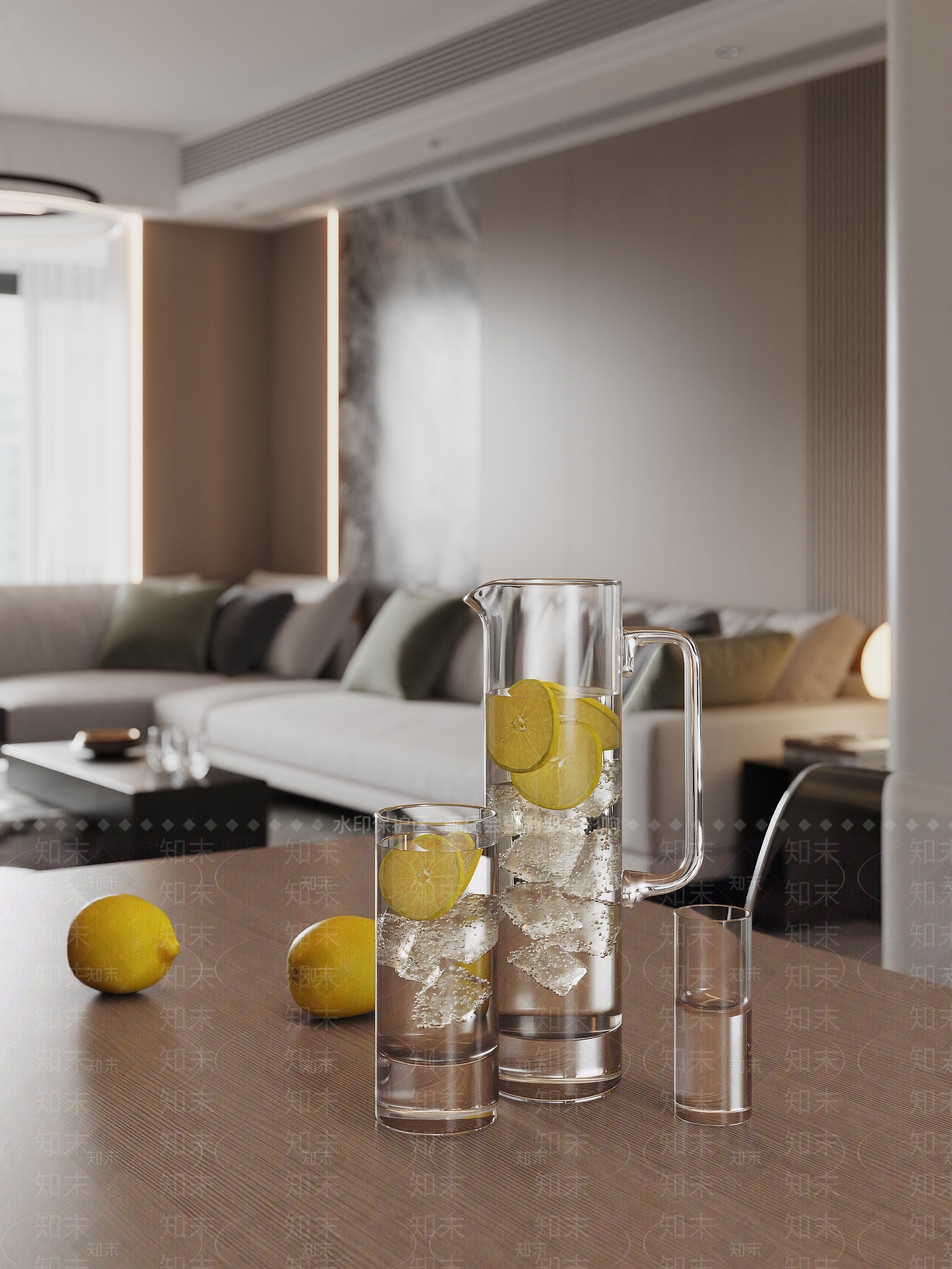 现代柠檬水柠檬摆饰3D模型下载【ID:1180956389】