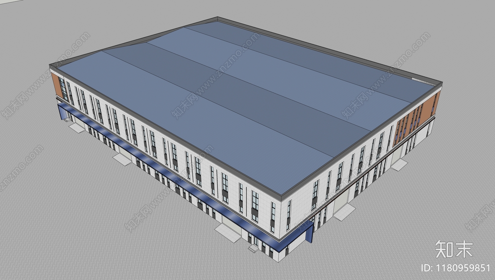 现代新中式厂房SU模型下载【ID:1180959851】