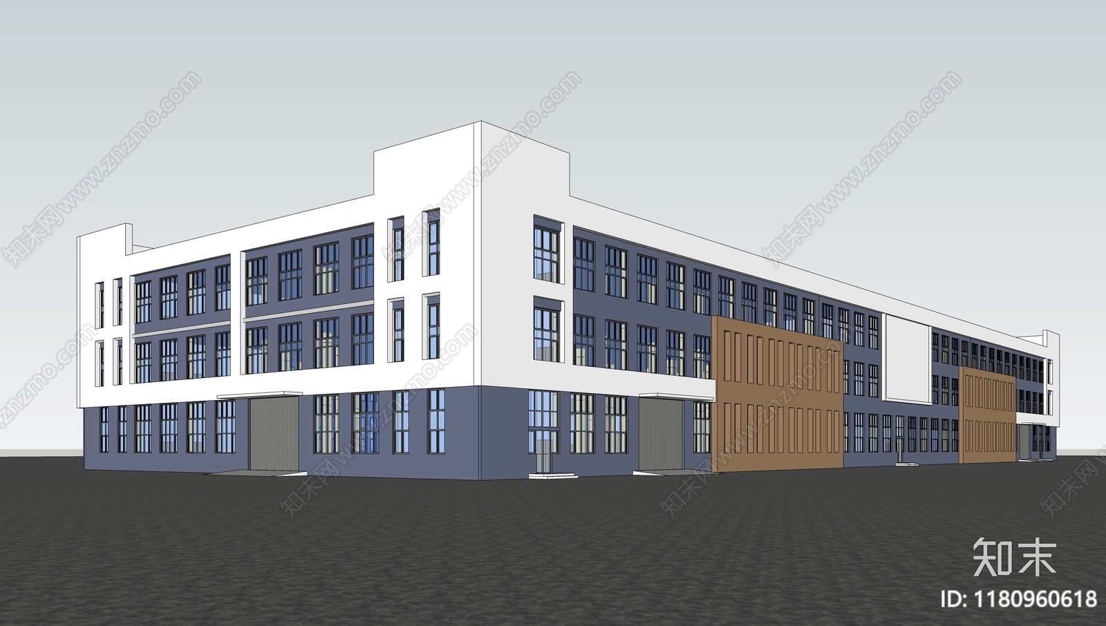现代厂房SU模型下载【ID:1180960618】