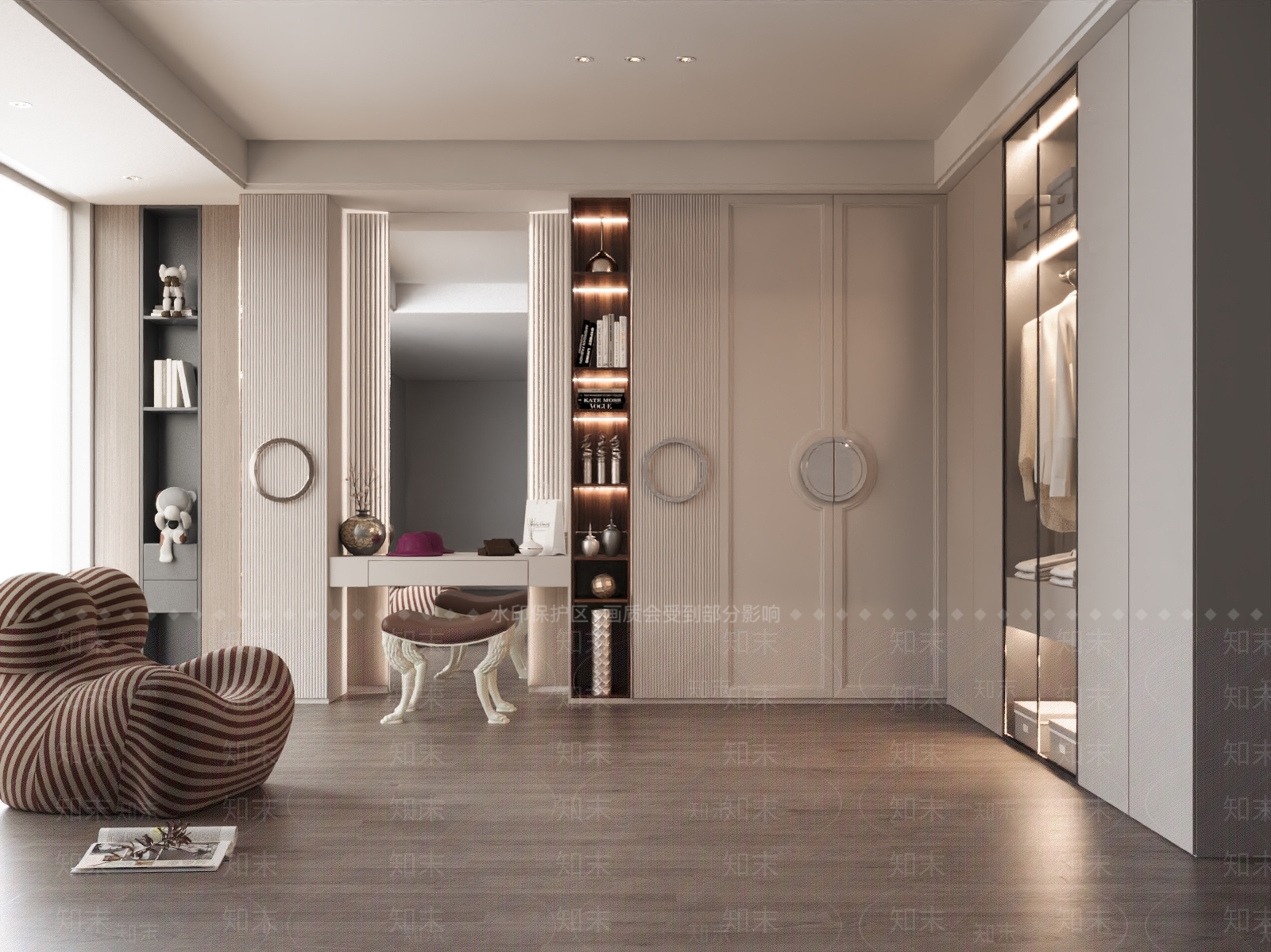 现代衣帽间3D模型下载【ID:1180960667】