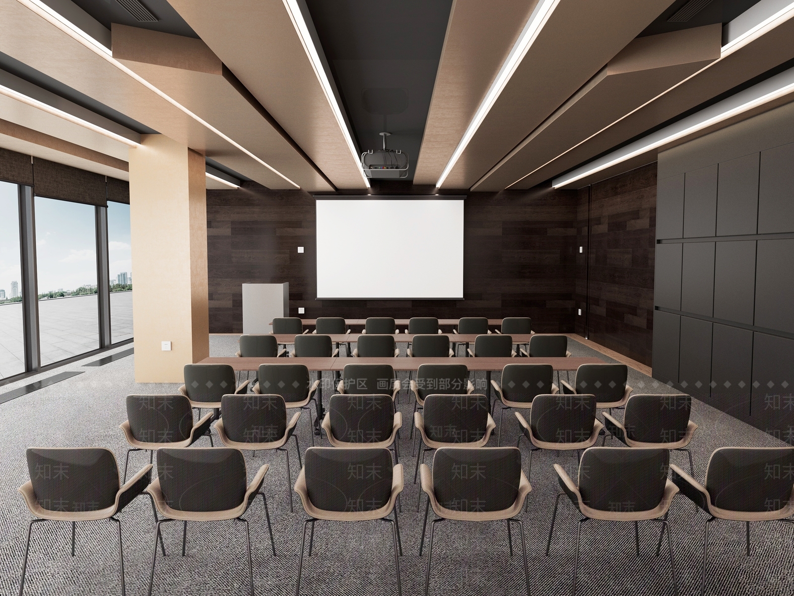 现代会议室3D模型下载【ID:1180962675】