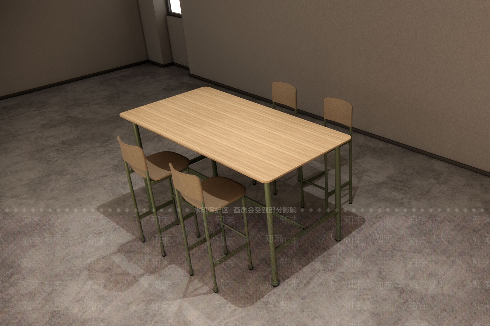 现代奶油吧椅SU模型下载【ID:1180966065】