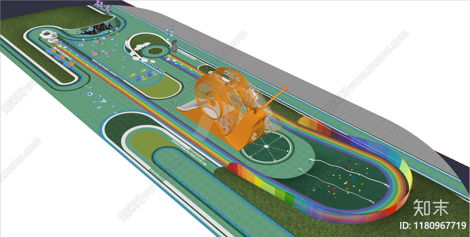 现代儿童游乐区SU模型下载【ID:1180967719】