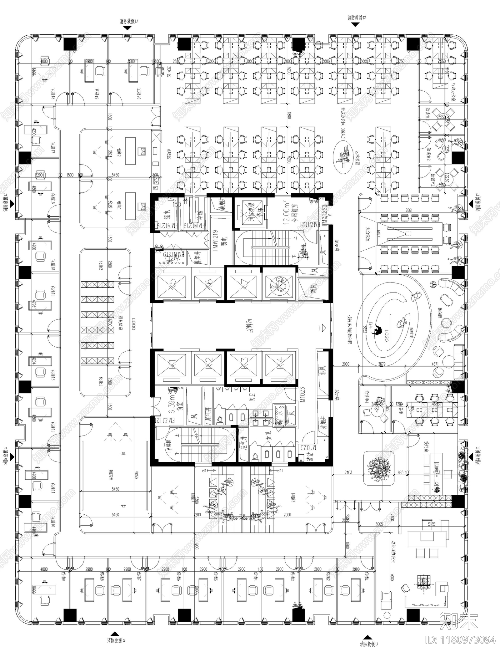 现代直播间cad施工图下载【ID:1180973094】