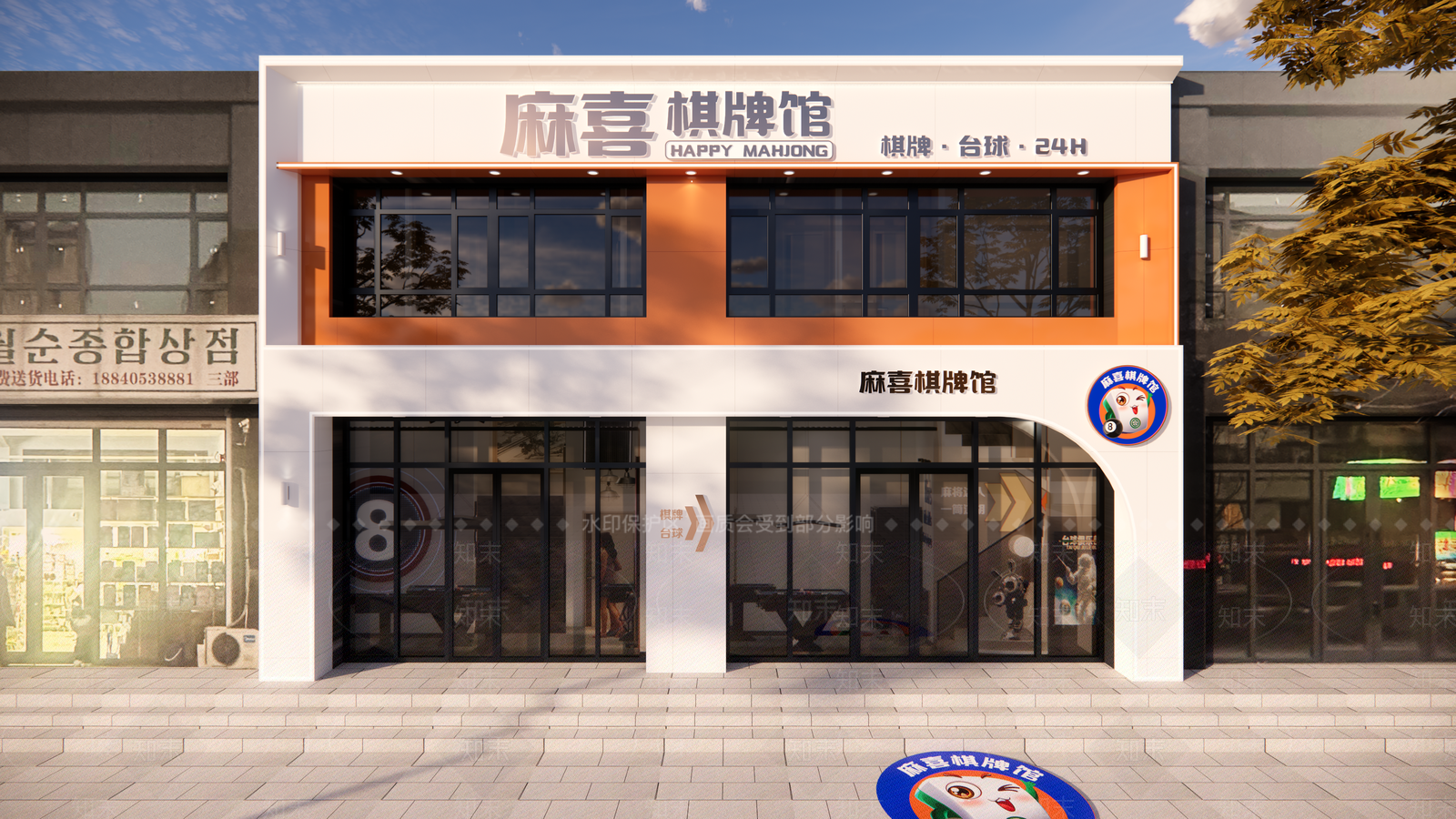 现代极简门头SU模型下载【ID:1180973780】