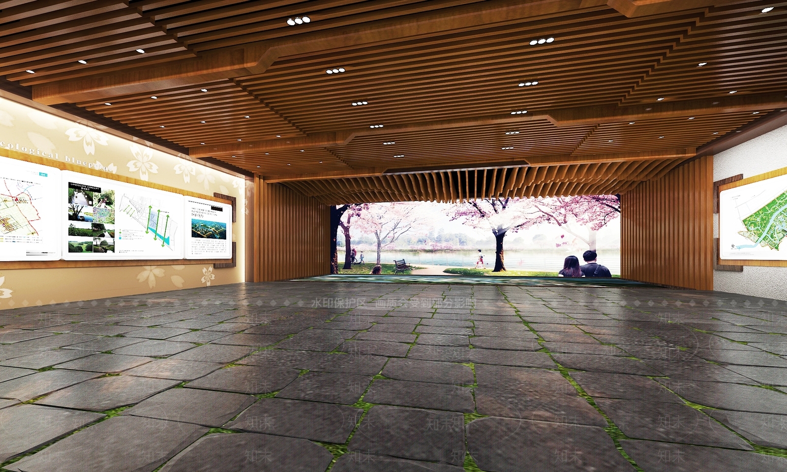 现代中式博物馆3D模型下载【ID:1180973937】
