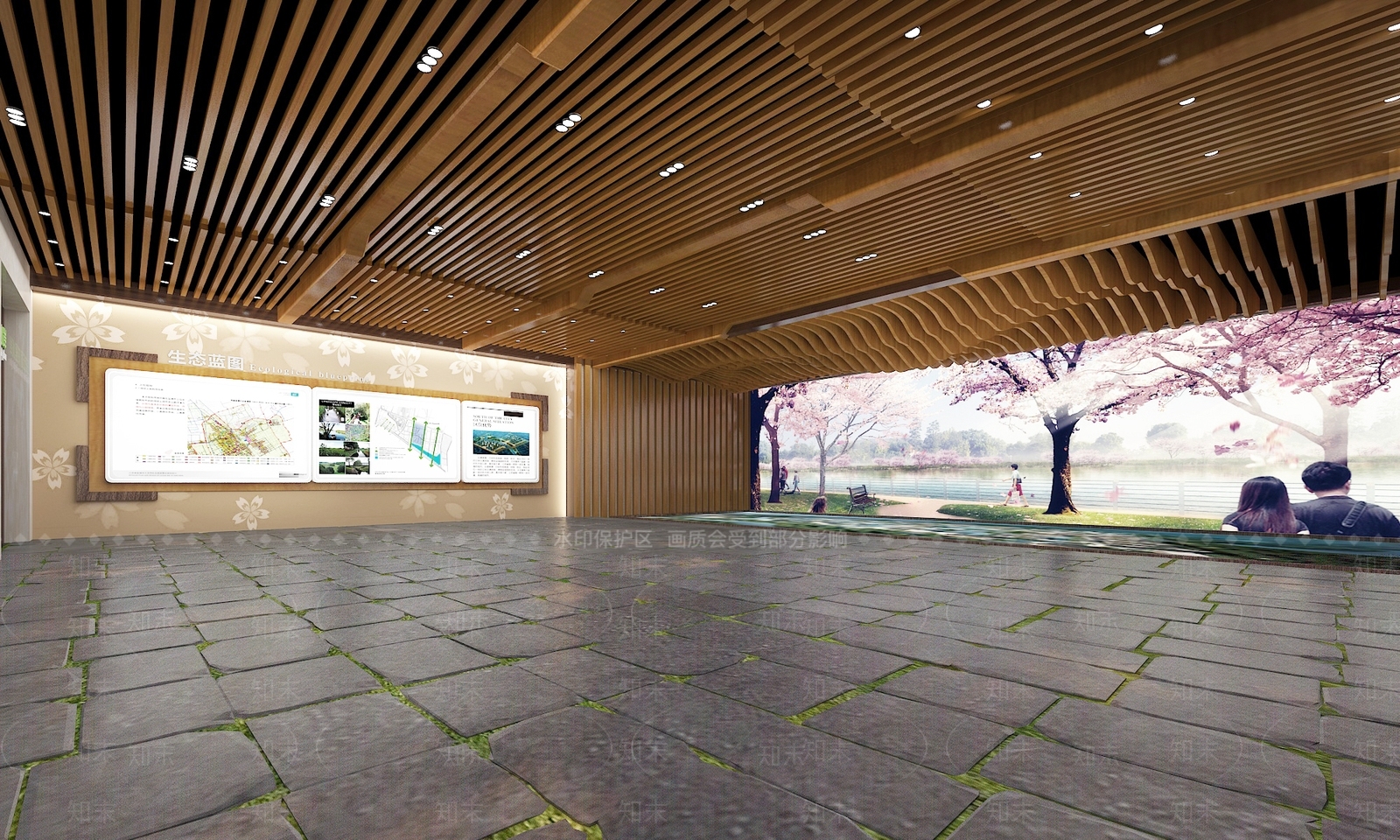 现代中式博物馆3D模型下载【ID:1180973937】