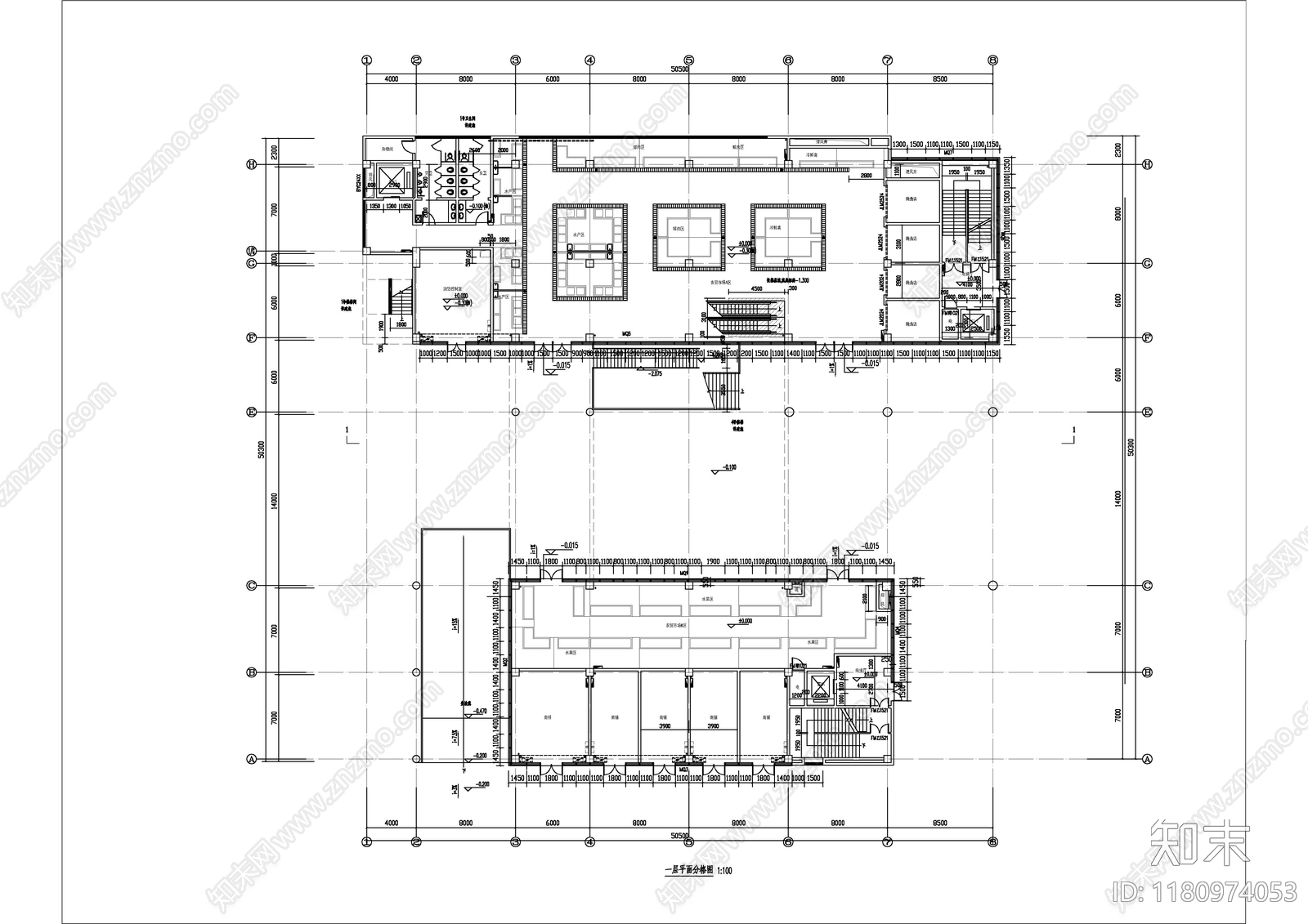 幕墙结构cad施工图下载【ID:1180974053】