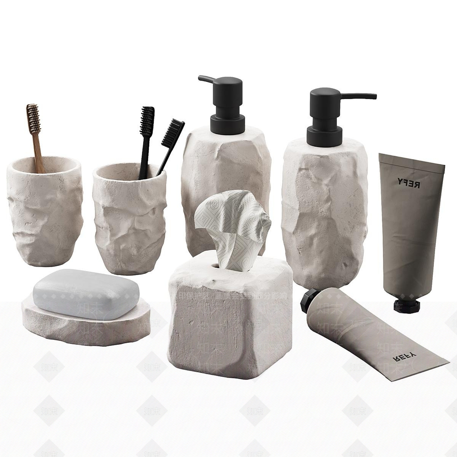 洗浴用品3D模型下载【ID:1180976812】