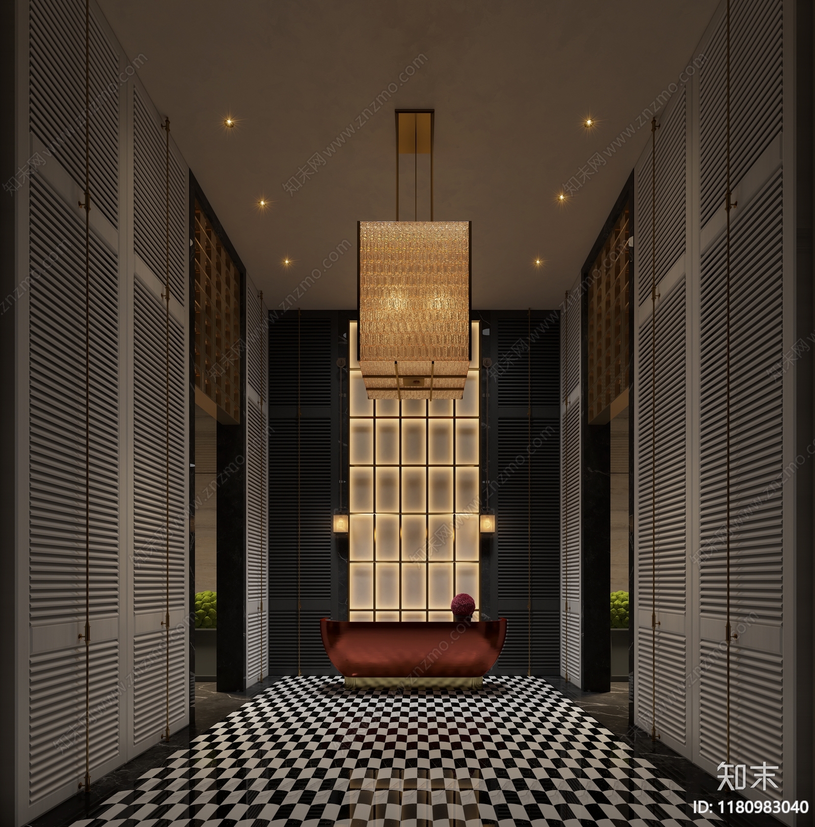 现代酒店3D模型下载【ID:1180983040】